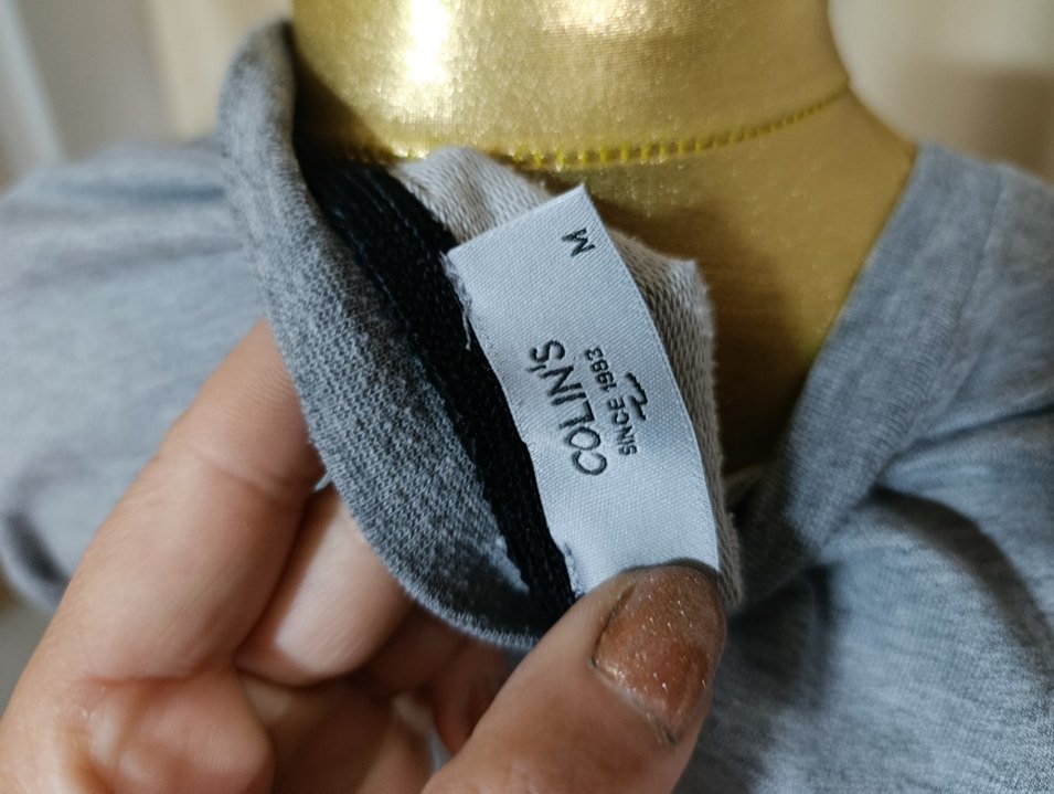 Gri Uzun Kollu Sweatshirt - Görsel 4