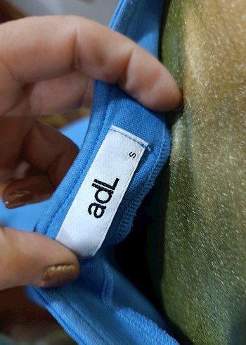 Mavi Strappy Elbise - Görsel 4