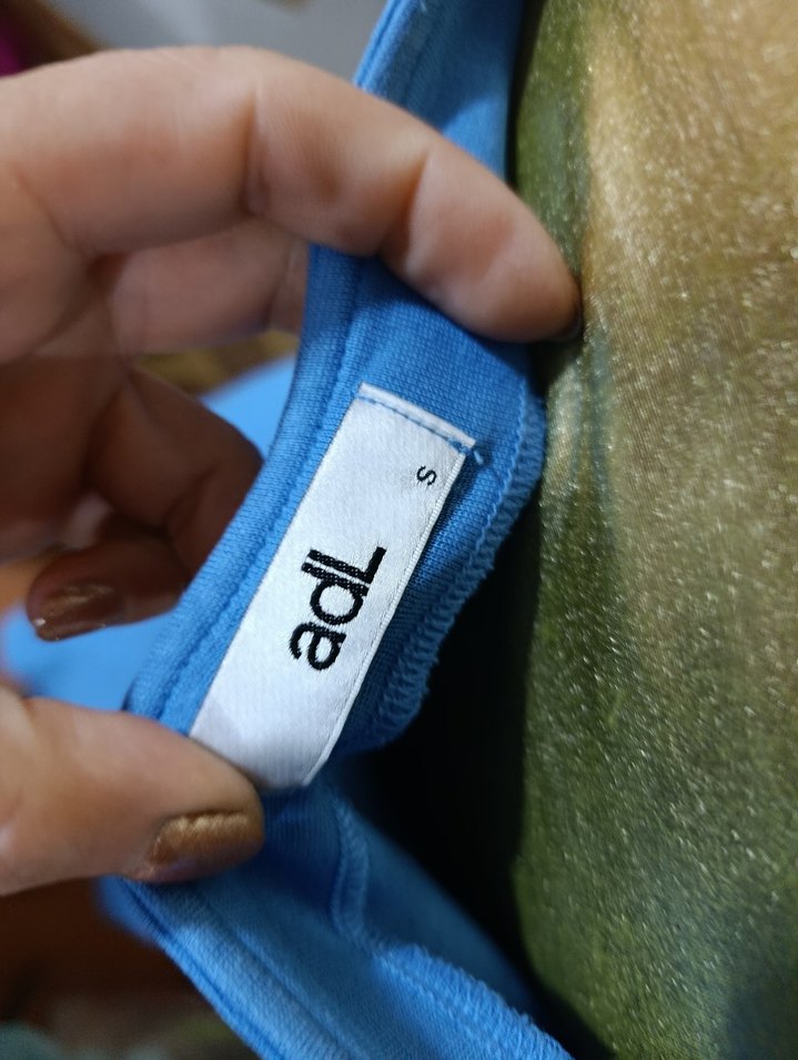 Mavi Strappy Elbise - Görsel 4