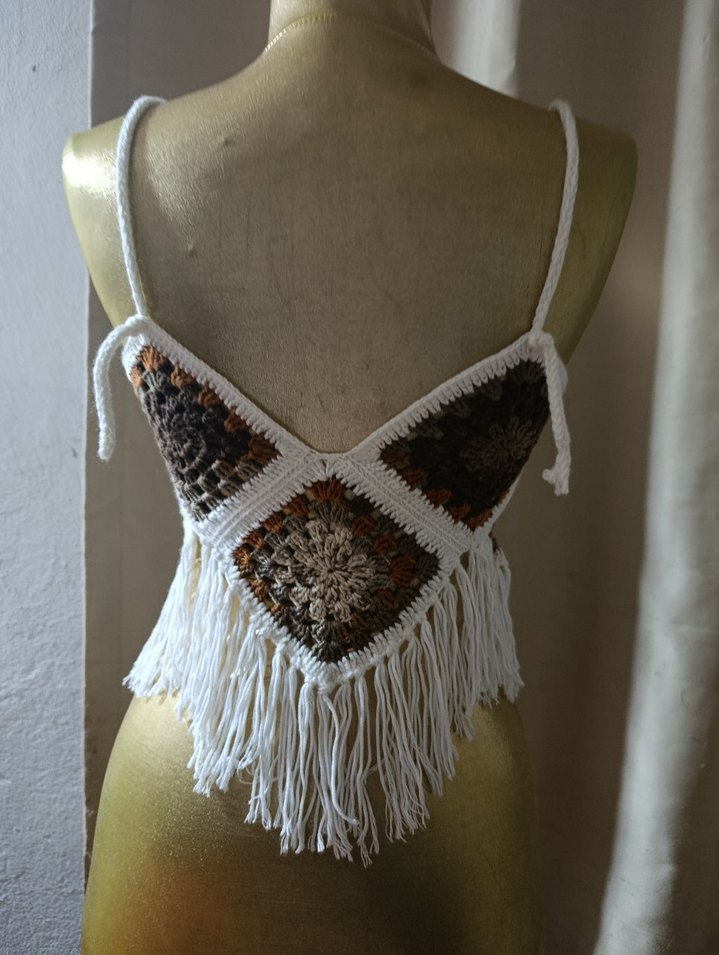 el örgüsü Bohem Mini Büstiyer - Görsel 3