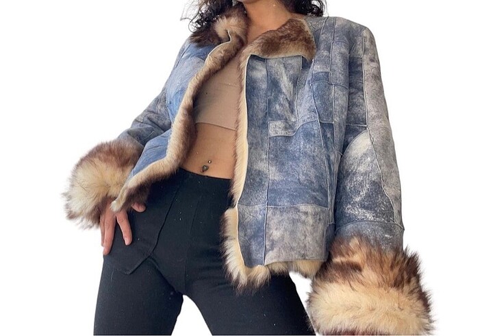 s Beden 00?s nubuck fur - kürk ceket
