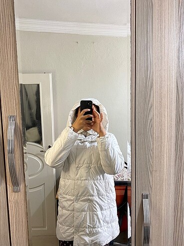 42 Beden beyaz Renk Mont kışlık