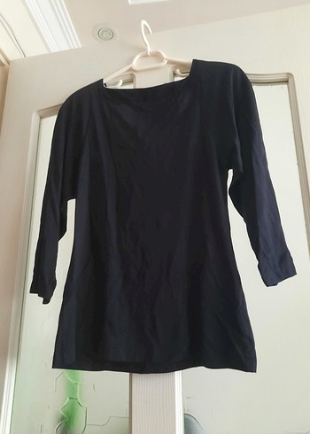 Uzun Kollu Drapeli Siyah Abiye Bluz - Görsel 6