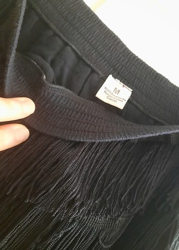 Siyah Püsküllü Kadın Etek - Görsel 6