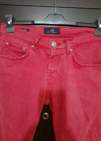 29 Beden kırmızı Renk Koyu Kırmızı Erkek Denim Pantolon