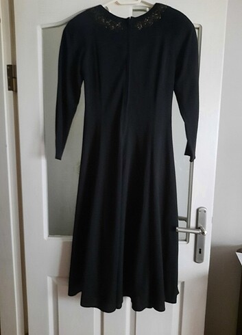 Siyah Şık Abiye Elbise - Görsel 6