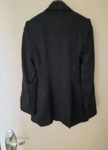  atlas kumaş siyah blazer/ceket - Görsel 3