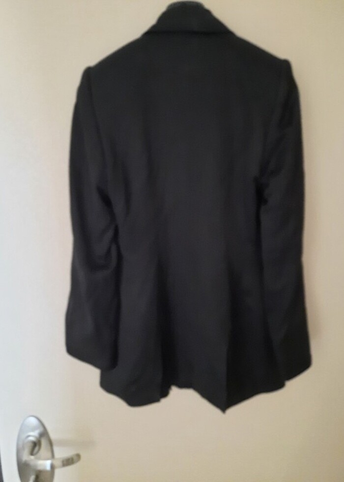  atlas kumaş siyah blazer/ceket - Görsel 3