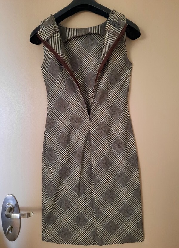 ekoseli spor bayan elbise - Görsel 3