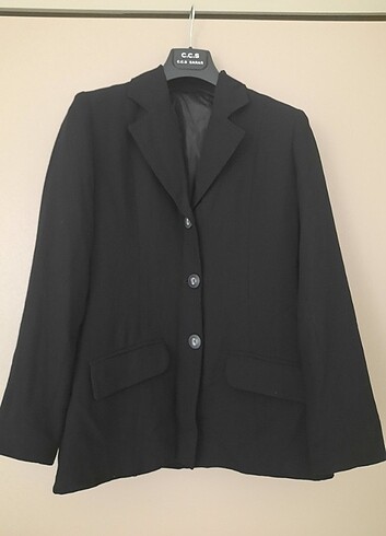 40 Beden siyah klasik blazer ceket