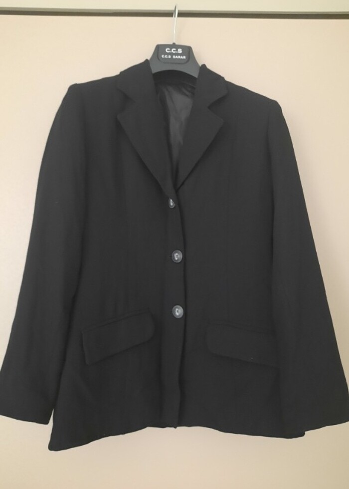siyah klasik blazer ceket - Görsel 3