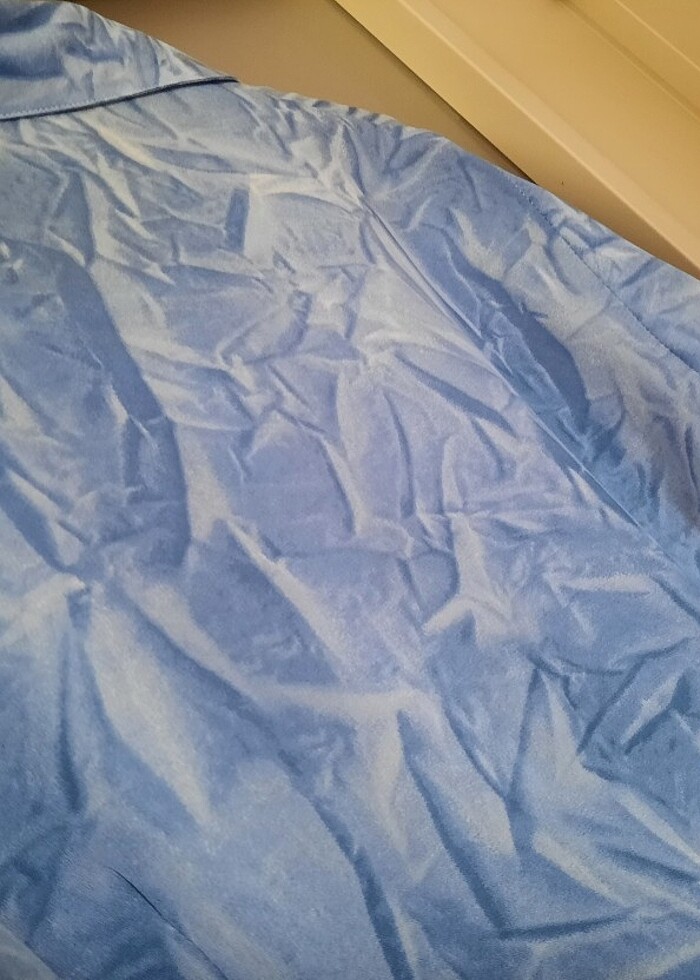 vintage İpek/Krep Abiye Gömlek - Görsel 4