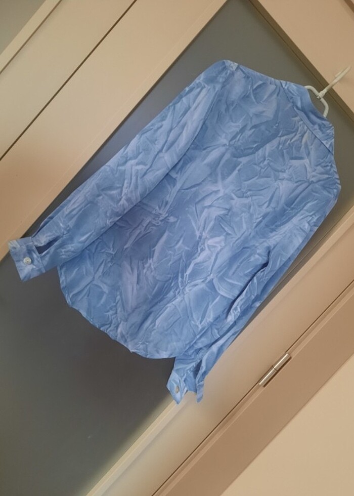 vintage İpek/Krep Abiye Gömlek - Görsel 3