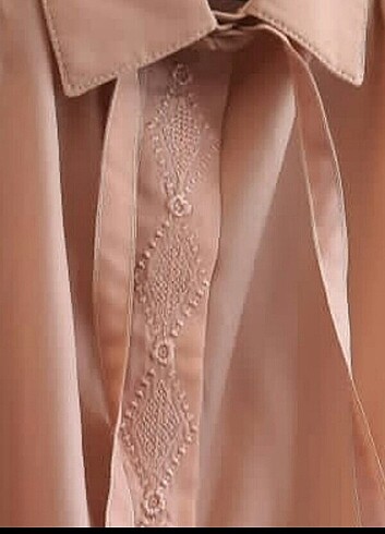 ipek şifon şık vintage gömlek - Görsel 2