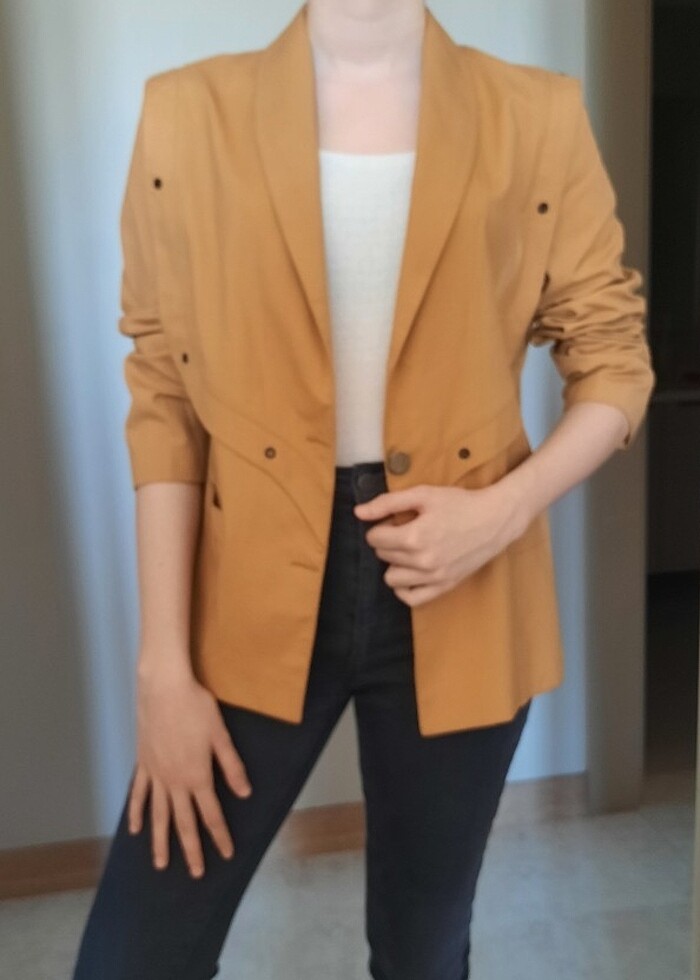 Hardal Blazer Ceket - Görsel 2