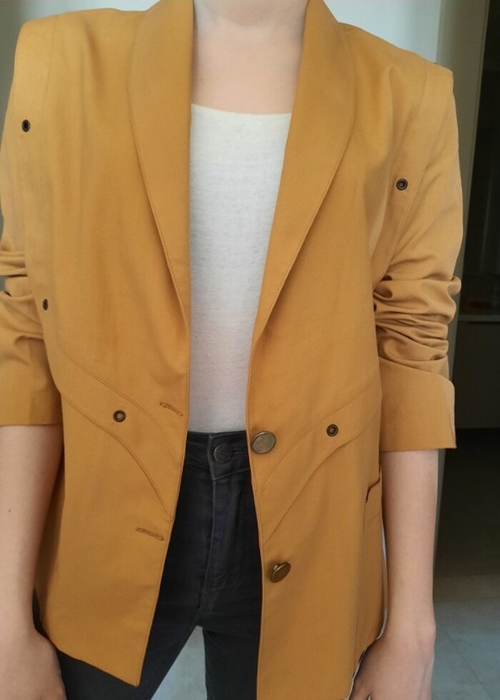 Hardal Blazer Ceket - Görsel 4