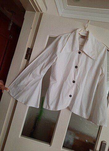 Y2k Beyaz Gömlek - Görsel 3