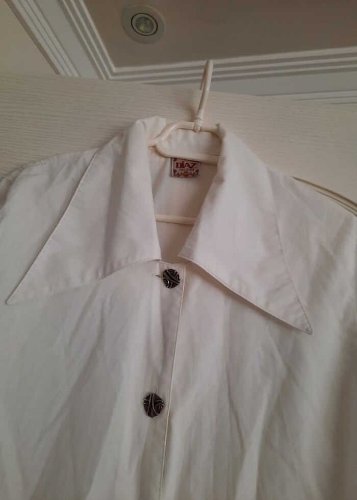 Y2k Beyaz Gömlek - Görsel 5