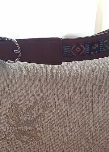 Beden kahverengi Renk Y2k kilim desen deri kemer