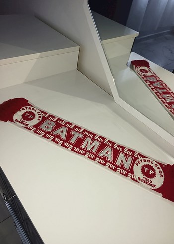 Kırmızı Vintage Batman Erkek Atkı - Görsel 2