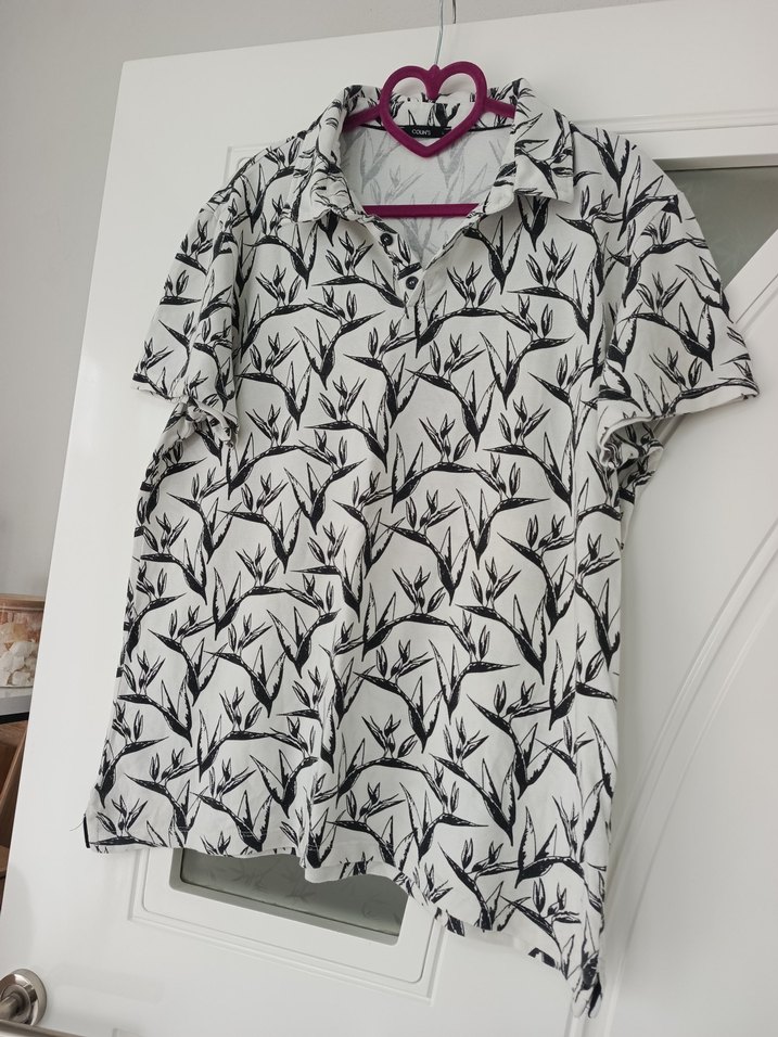 Gri Desenli Kısa Kollu Kadın Gömlek - Görsel 2