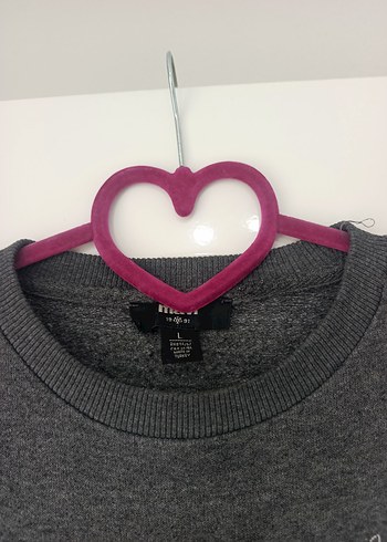 Gri erkek Baskılı Oversize Sweatshirt - Görsel 5