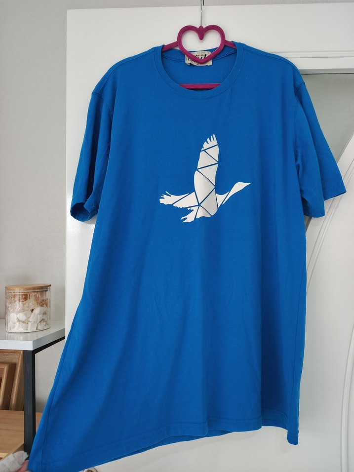 Mavi Baskılı  Tişört - Görsel 2