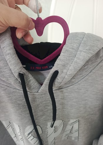Gri Kapüşonlu erkek Sweatshirt - Görsel 6