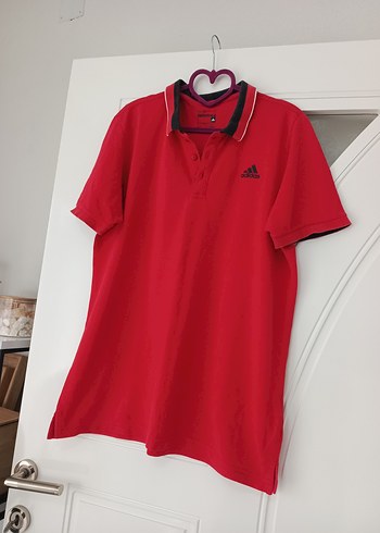 Erkek Kırmızı Polo Yaka Kısa Kollu Tişört - Görsel 6