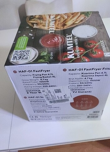 Beden KUMTEL FASTFRYER 5.5 LT 1500 WATT AIRFRYER