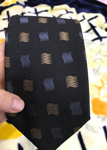 Desenli Koyu Renkli Erkek Kravat - Görsel 2