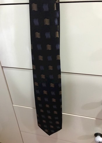 Desenli Koyu Renkli Erkek Kravat - Görsel 3