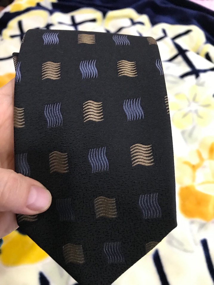 Desenli Koyu Renkli Erkek Kravat - Görsel 2