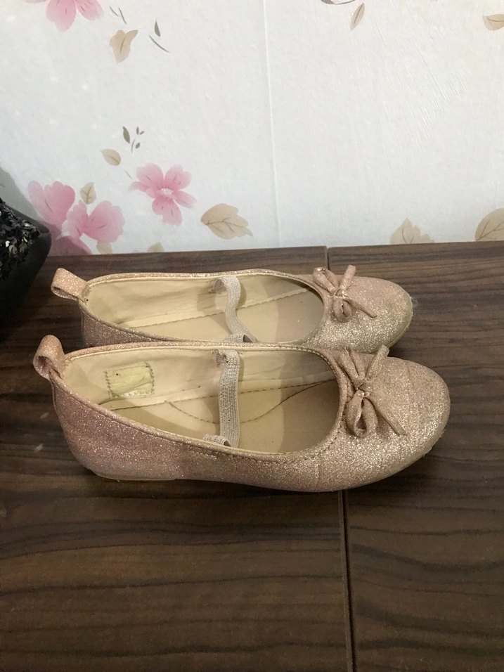 Kız Çocuk Bej Tokalı Babet Ayakkabı - Görsel 2