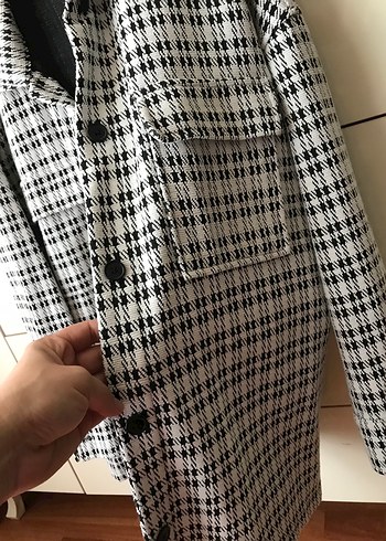 xl Beden gri Renk Gri Ekose Desenli Uzun Kollu Kadın Gömlek