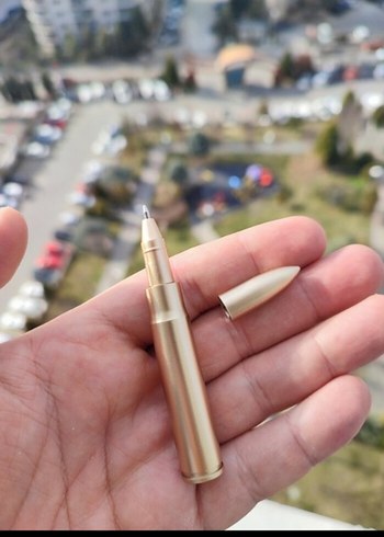 Beden Renk Mermi şeklinde Mavi tükenmez kalem