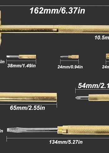 5i bir arada mini çekiç ve tornavida seti - Görsel 3