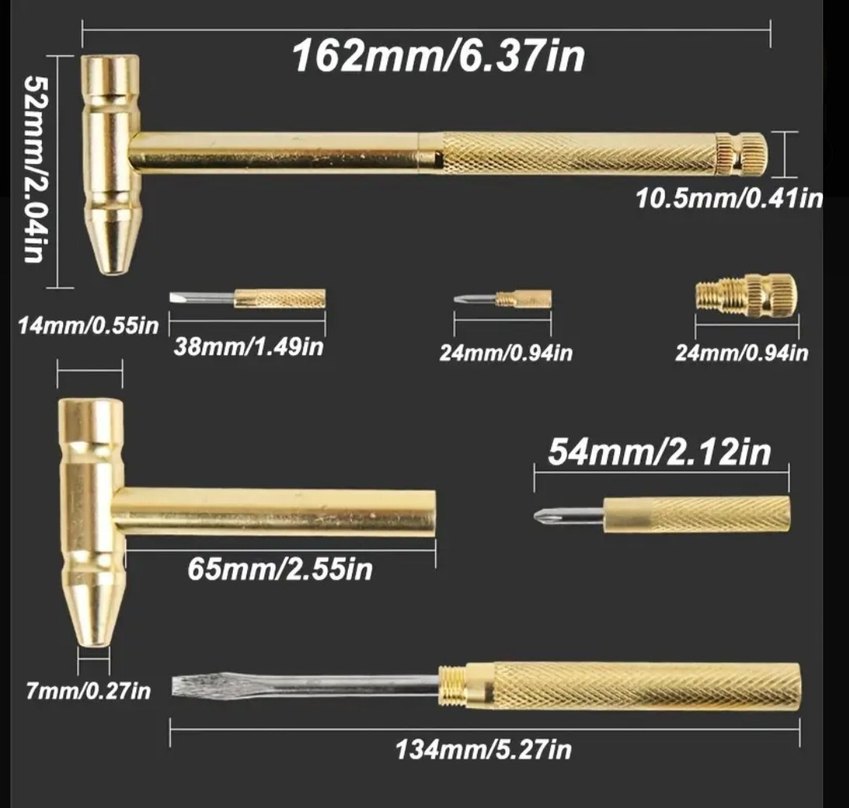 5i bir arada mini çekiç ve tornavida seti - Görsel 3