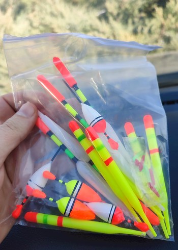 15 parça balıkçılık şamandırası, olta takımı aksesuarları - Görsel 2