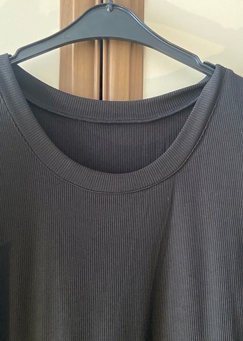 Siyah Dökümlü Uzun Keten Elbise Tesettür kapalı giyim - Görsel 6