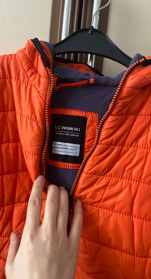 Turuncu Fermuarlı Erkek Çocuk Mont - Görsel 2