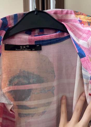 Bohem Uzun Renkli Kadın Gömlek tunik tesettür giyim - Görsel 5