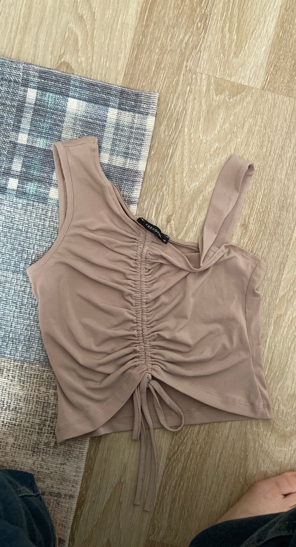 bej rengi kadın bluz - Görsel 3