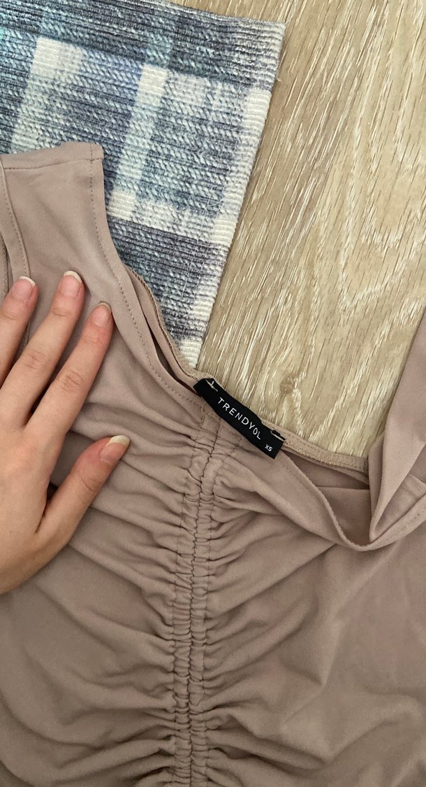 bej rengi kadın bluz - Görsel 2