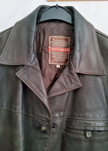 l/xl Beden kahverengi Renk Chevignon HakikiDeri Erkek Ceket