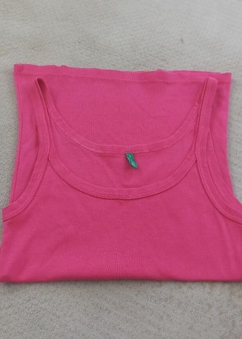 Benetton Askılı Pembe Tişört