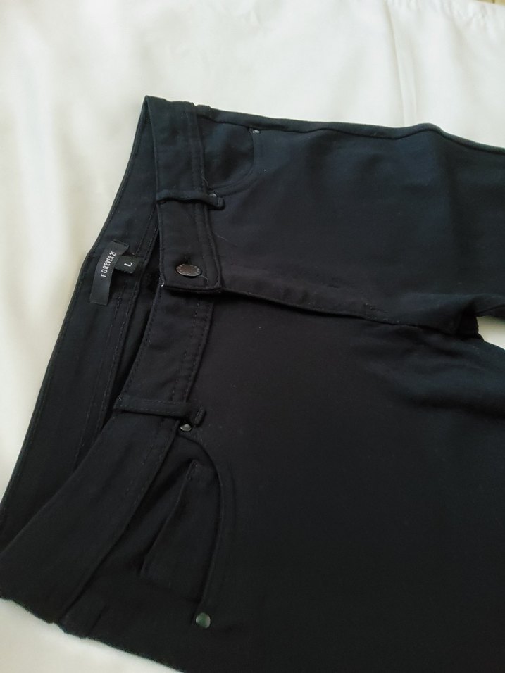 FOREVER 21 SİYAH PANTOLON YENİ L BEDEN - Görsel 3