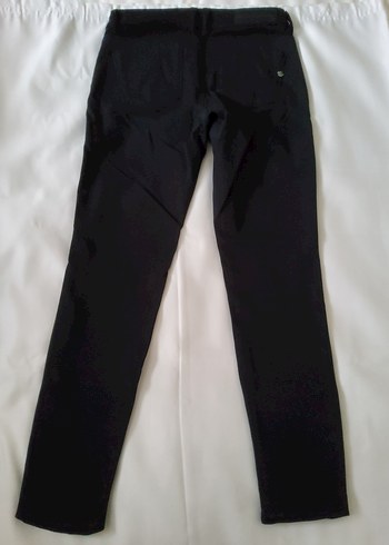 Kadife Şeritli Siyah  Pantolon - Görsel 7