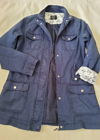 DeFacto Kadın Trençkot Lacivert M beden - Görsel 5