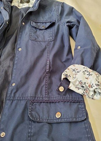 DeFacto Kadın Trençkot Lacivert M beden - Görsel 8